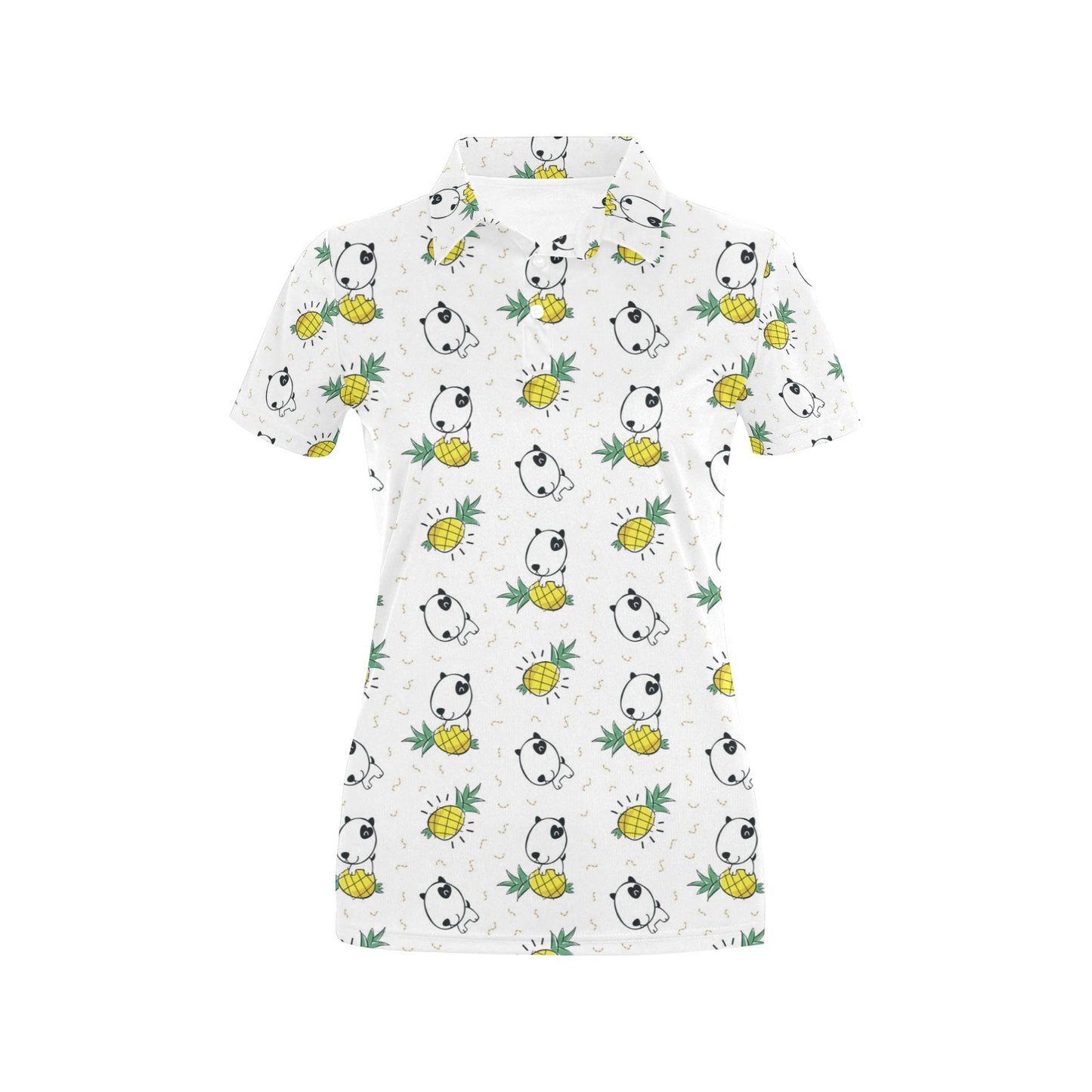 Bull Terriers Pattern Print Design 05 Women's Polo Shirt