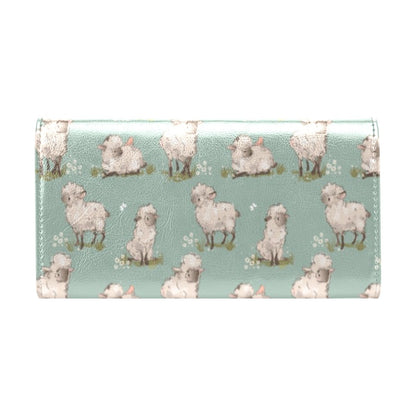 Sheep Print Design LKS405 Women's Trifold Wallet