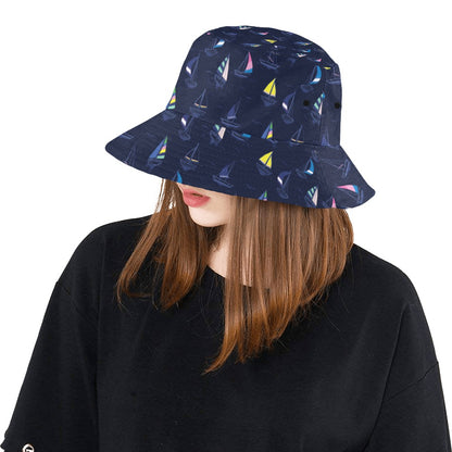 Sailboat Print Design LKS305 Unisex Bucket Hat