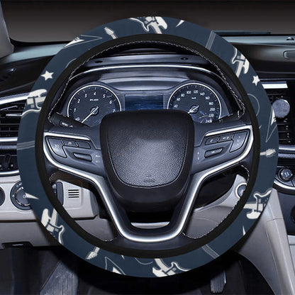 Electric Guitar Print Design LKS402 Steering Wheel Cover with Elastic Edge