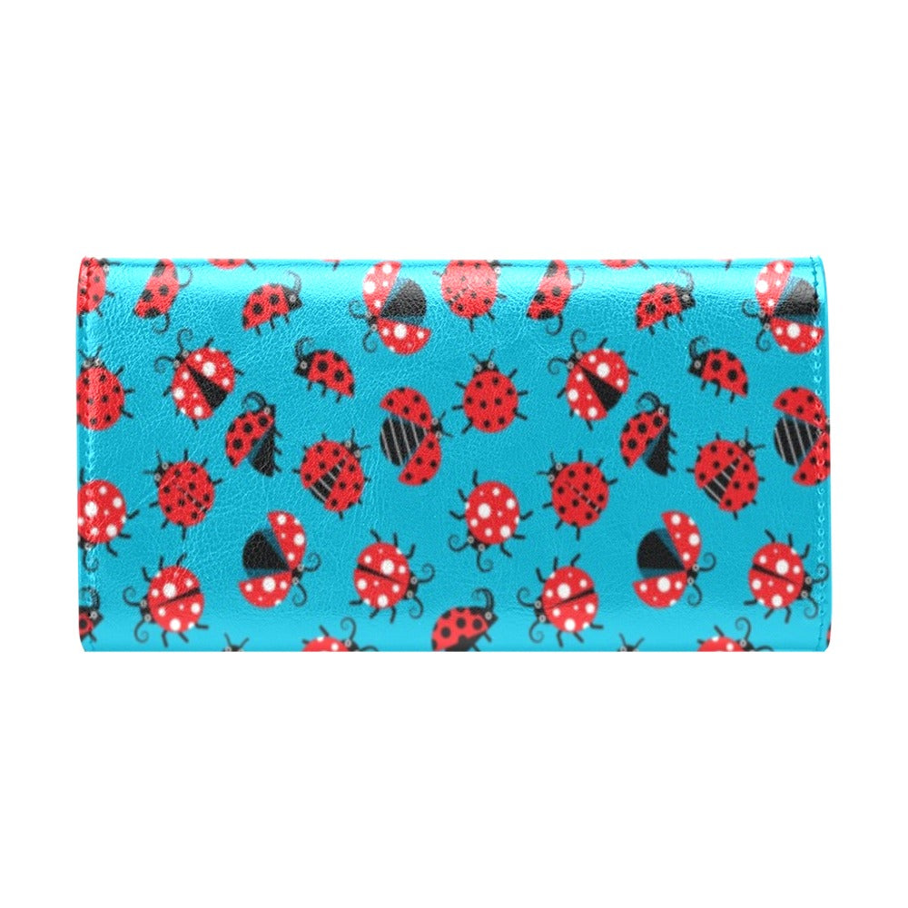 Ladybug Action Print Pattern Women's Trifold Wallet