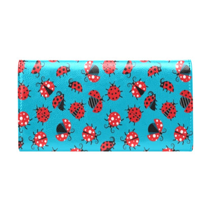 Ladybug Action Print Pattern Women's Trifold Wallet