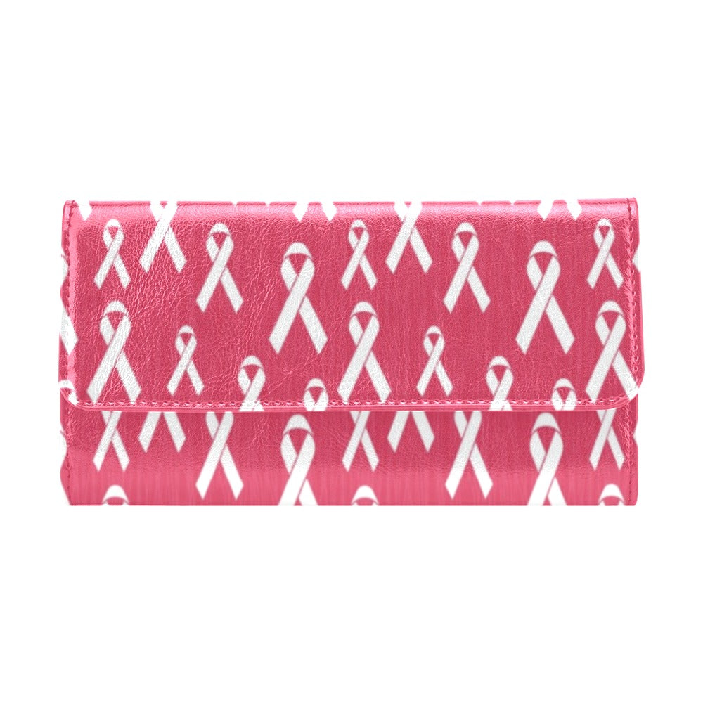 Breast Cancer Awareness Symbol Women's Trifold Wallet