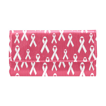Breast Cancer Awareness Symbol Women's Trifold Wallet