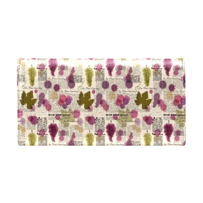 Wine Style Design Print Women's Trifold Wallet