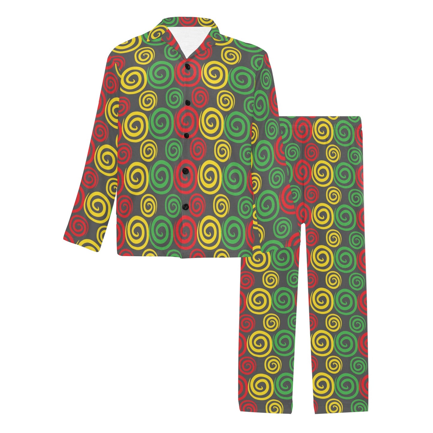 Rastafarian Pattern Print Design A05 Men's Long Pajama Set
