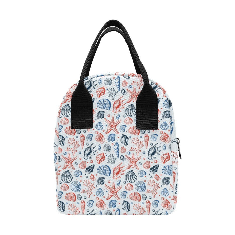 Seashell Print Design LKS307 Insulated Lunch Bag