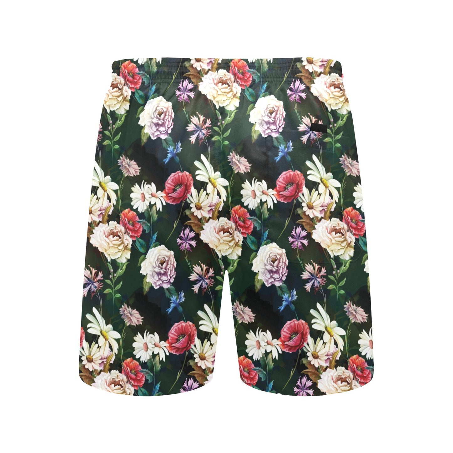 Summer Floral Print Design LKS303 Men's Swim Trunks Beach Shorts