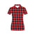 Houndstooth Red Pattern Print Design 03 Women's Polo Shirt