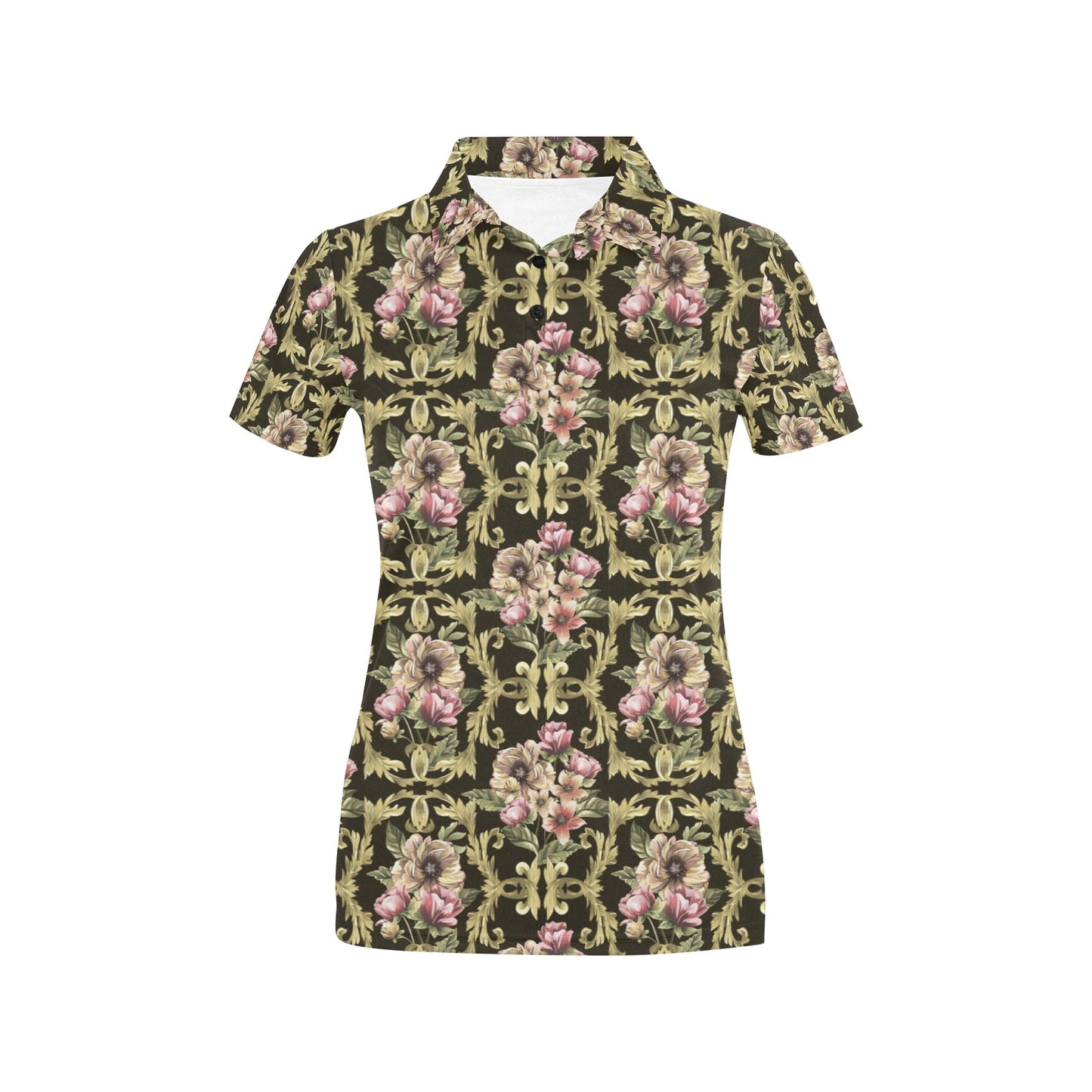 Baroque Pattern Print Design 02 Women's Polo Shirt