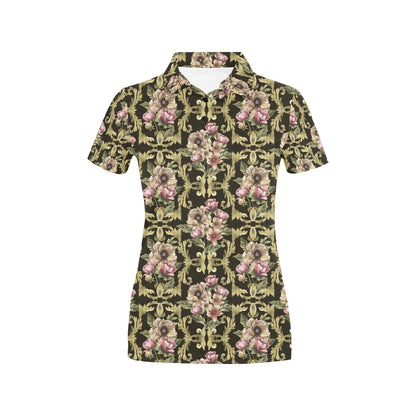 Baroque Pattern Print Design 02 Women's Polo Shirt