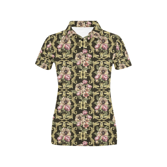 Baroque Pattern Print Design 02 Women's Polo Shirt