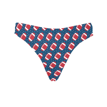 American Football Star Design Pattern Women's Thongs
