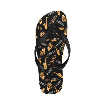 Saxophone Print Design LKS403 Flip Flops