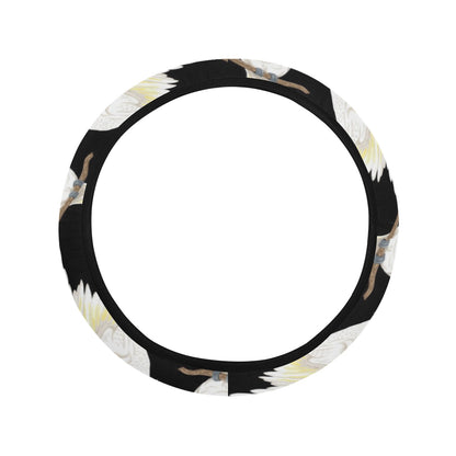 Cockatoo Print Design LKS402 Steering Wheel Cover with Elastic Edge
