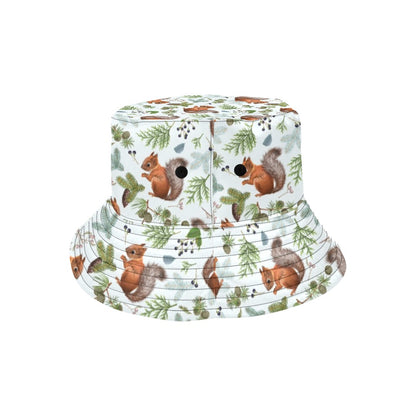 Squirrel Print Design LKS308 Unisex Bucket Hat