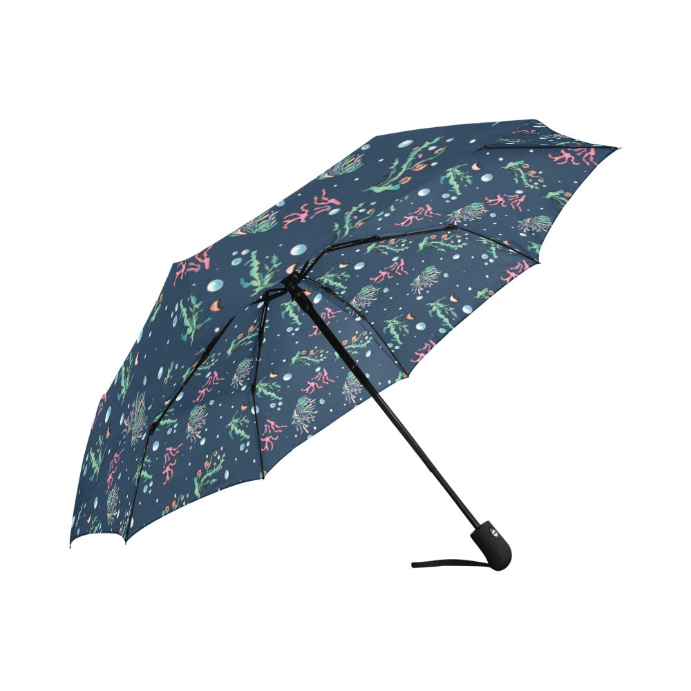 Seaweed Print Design LKS306 Anti-UV Automatic Umbrella