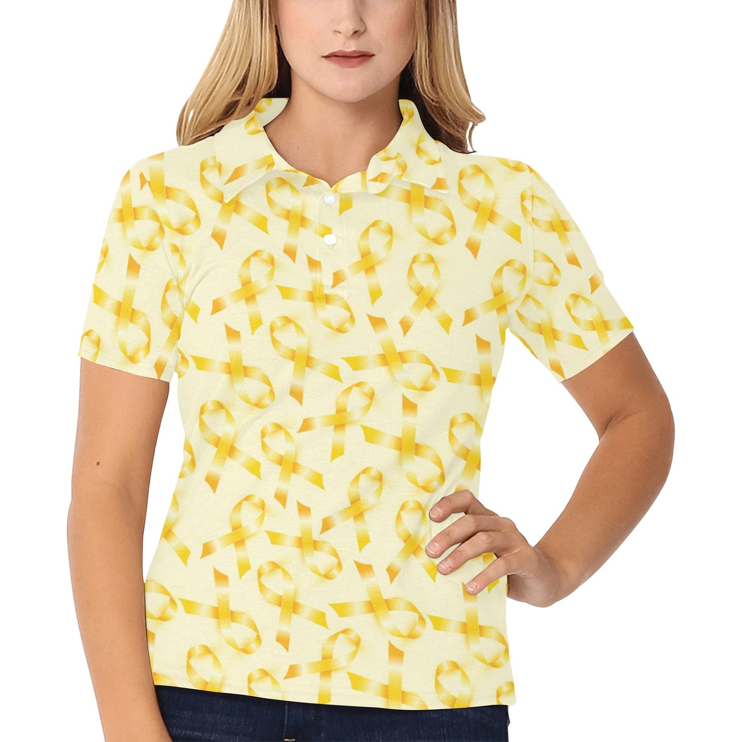 Bone cancer Pattern Print Design 01 Women's Polo Shirt