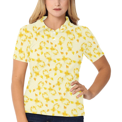 Bone cancer Pattern Print Design 01 Women's Polo Shirt