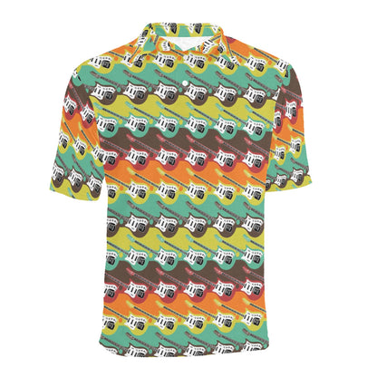 Electric Guitar Print Design LKS401 Men Polo Shirt
