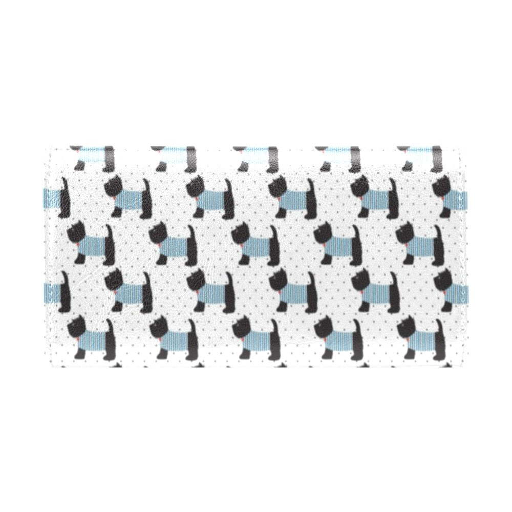 Scottish Terriers Print Design LKS3012 Women's Trifold Wallet
