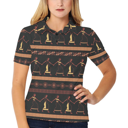 Ancient Greek Human Print Design LKS306 Women's Polo Shirt