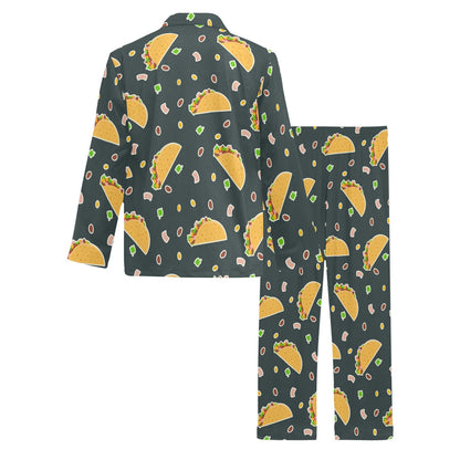 Taco Pattern Print Design TC02 Men's Long Pajama Set