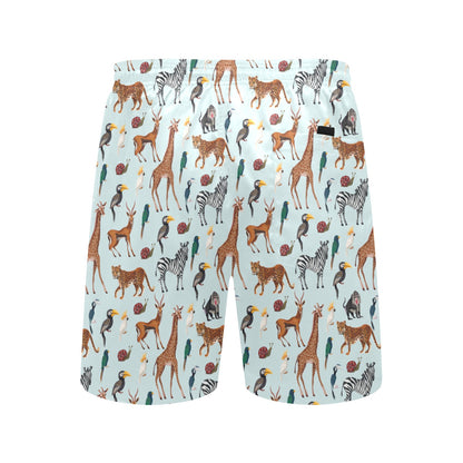 Safari Animal Print Design LKS306 Men's Swim Trunks Beach Shorts