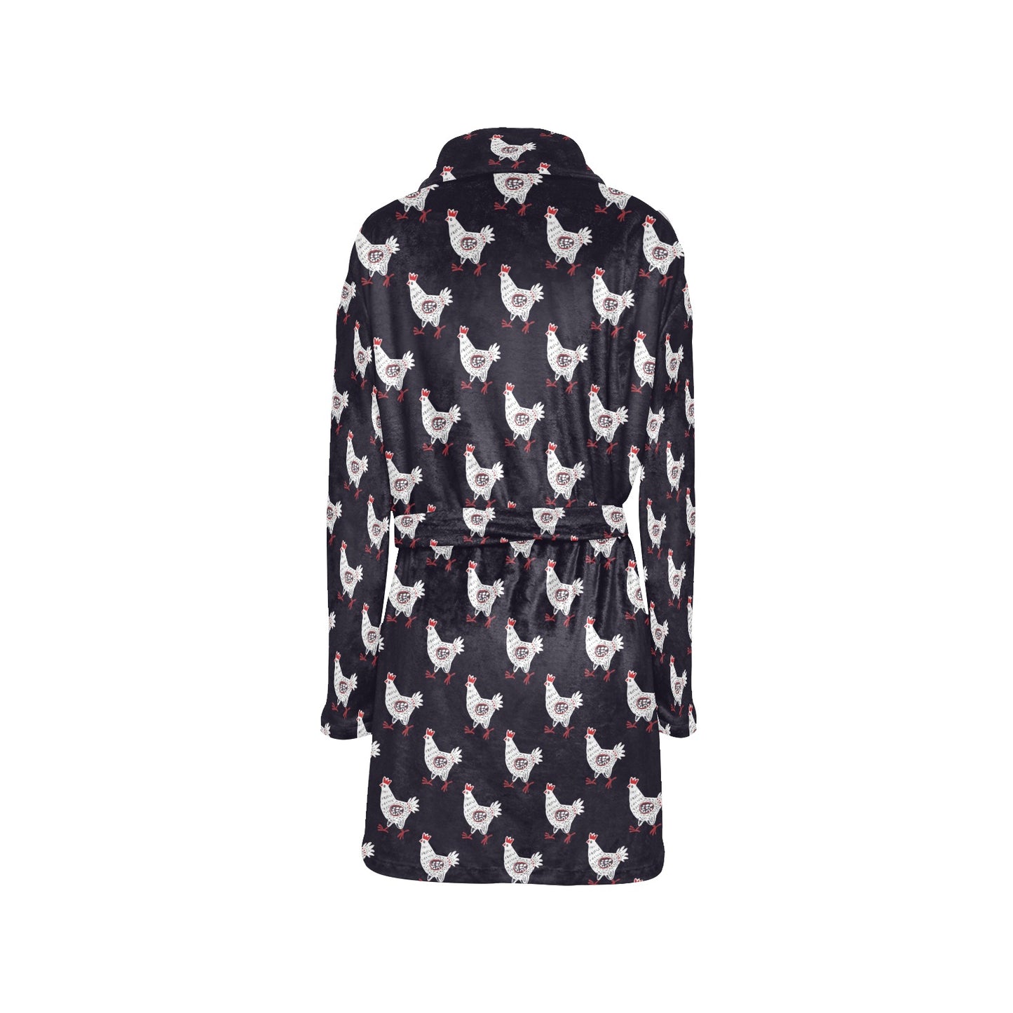 Chicken Pattern Print Design 03 Women's Fleece Robe