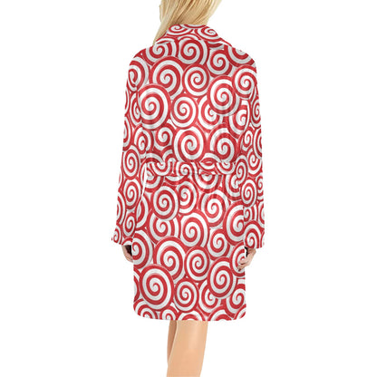 Candy Pattern Print Design 03 Women's Fleece Robe