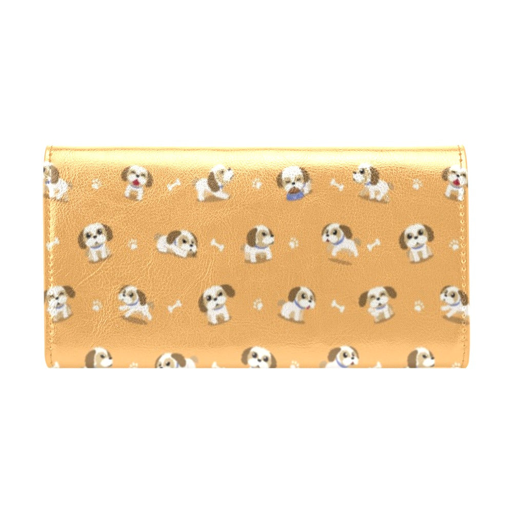 Shih Tzu Print Design LKS304 Women's Trifold Wallet