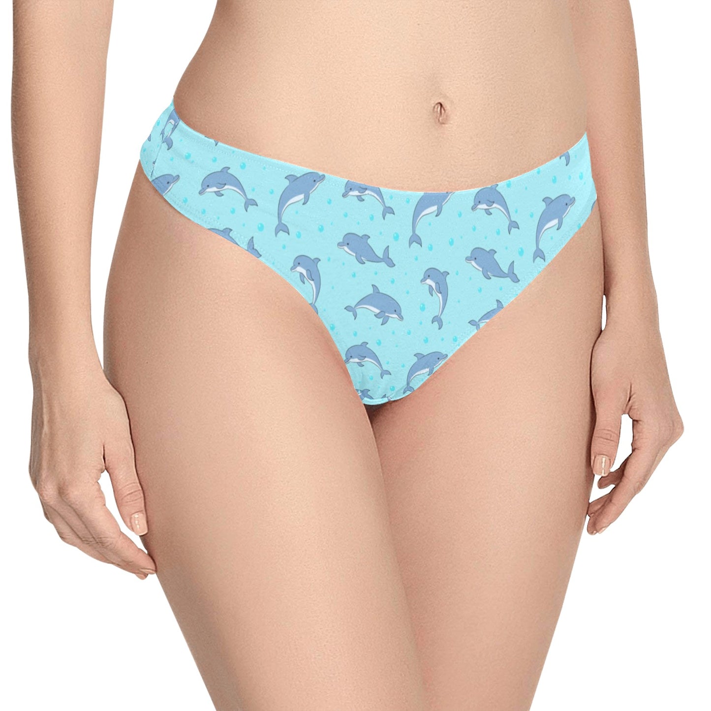 Dolphin Baby Cute Print Pattern Women's Thongs