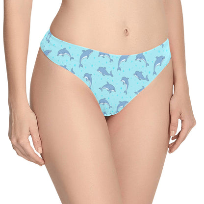 Dolphin Baby Cute Print Pattern Women's Thongs