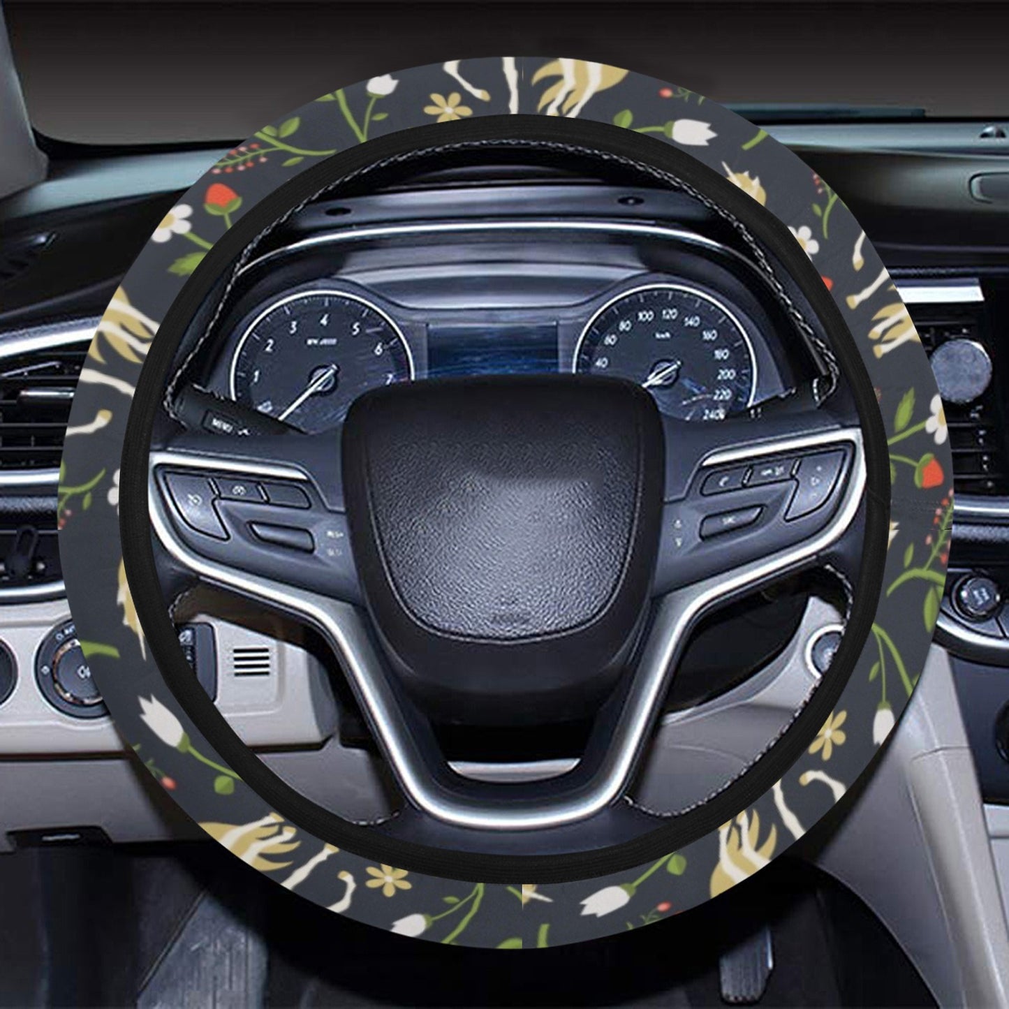 Unicorn Print Design LKS301 Steering Wheel Cover with Elastic Edge