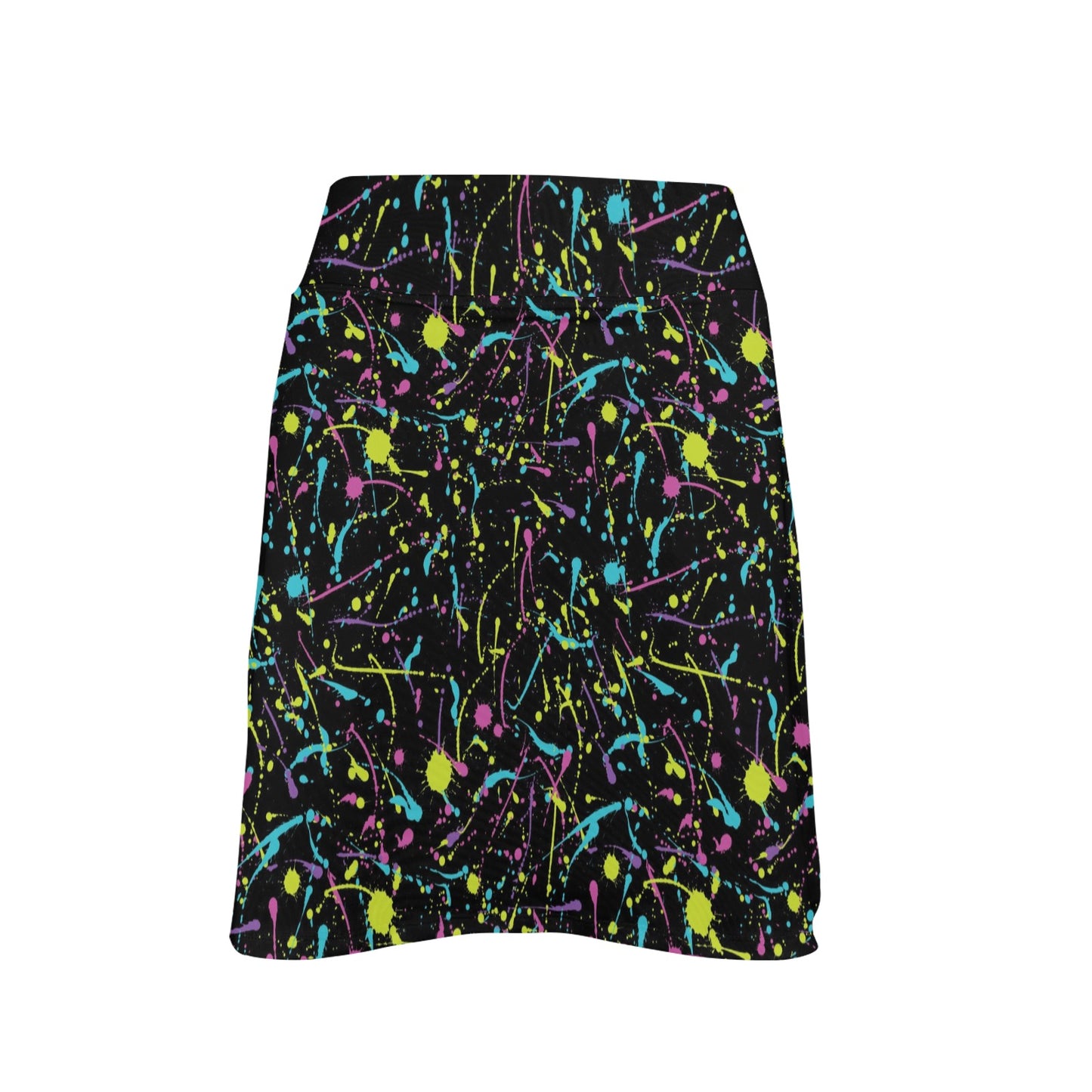Splatter Multicolor Print Design LKS302 17" Golf & Pickleball Skort with Pockets