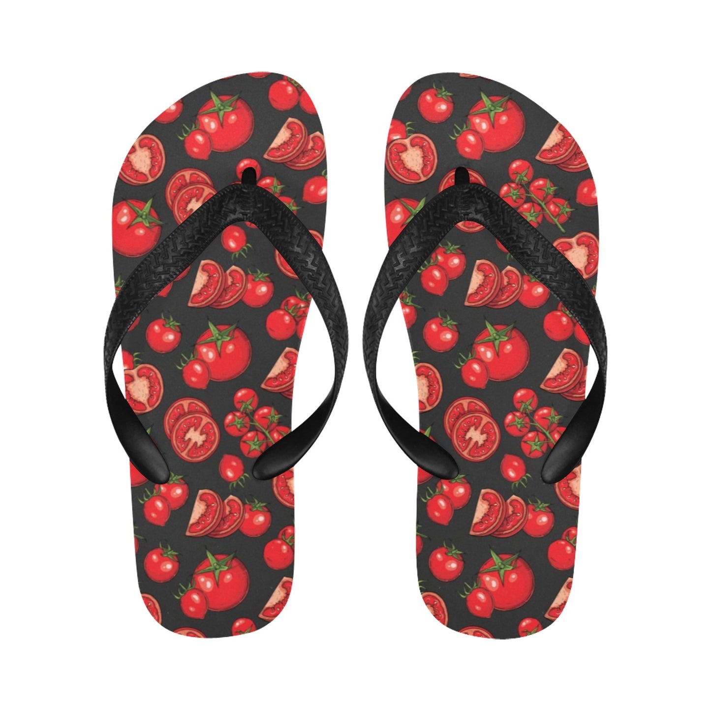 Tomato Print Design LKS303 Flip Flops