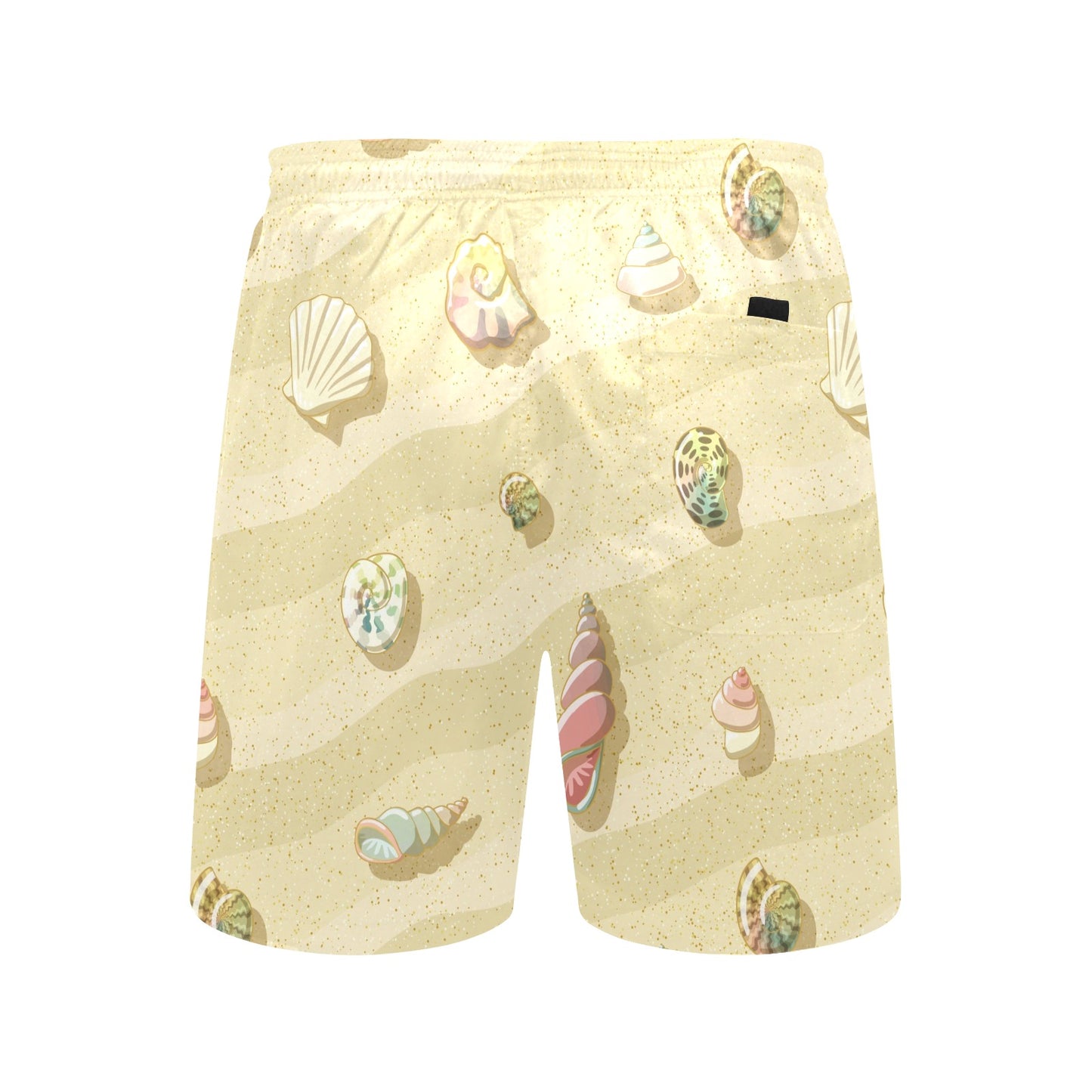 Beach with Seashell Theme Men's Swim Trunks Beach Shorts