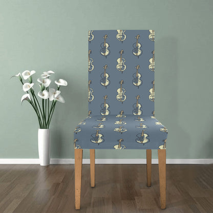 Violin Print Design LKS403 Dining Chair Slipcover