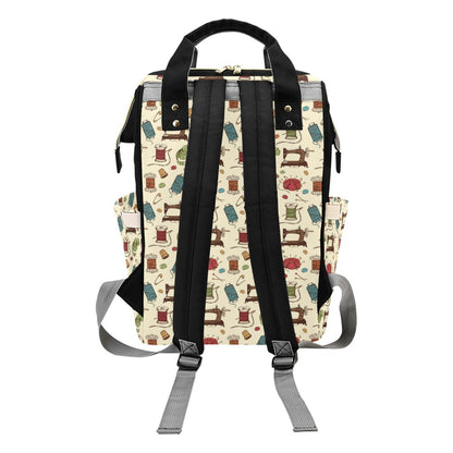 Sewing Equipment Print Design LKS303 Diaper Bag Backpack