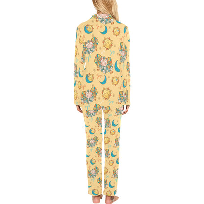 Aries Zodiac Pattern Print Design 03 Women's Long Pajama Set