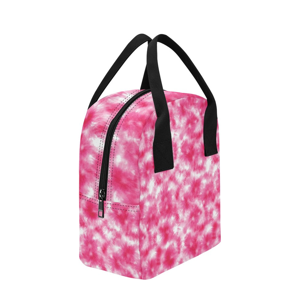 Tie Dye Pink Print Design LKS304 Insulated Lunch Bag