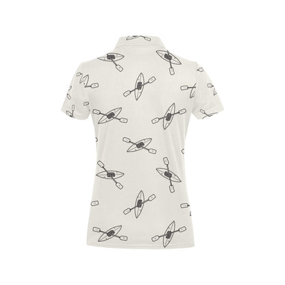 Kayak Pattern Print Design 01 Women's Polo Shirt