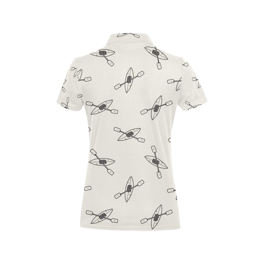 Kayak Pattern Print Design 01 Women's Polo Shirt