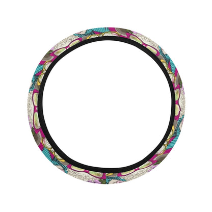 Sheep Print Design LKS403 Steering Wheel Cover with Elastic Edge