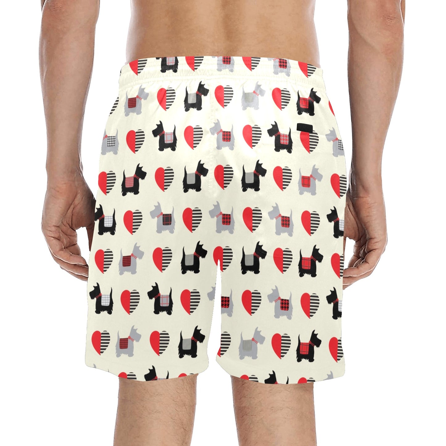 Scottish Terriers Print Design LKS3010 Men's Swim Trunks Beach Shorts