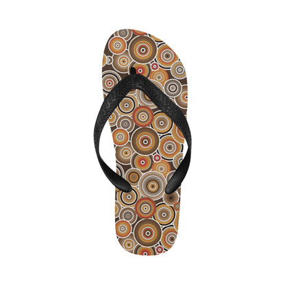 Aboriginal Print Design LKS402 Flip Flops