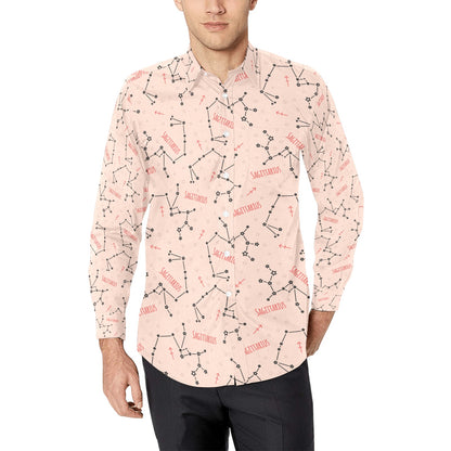 Sagittarius Star Print Design LKS302 Men's Long Sleeve Dress Shirt