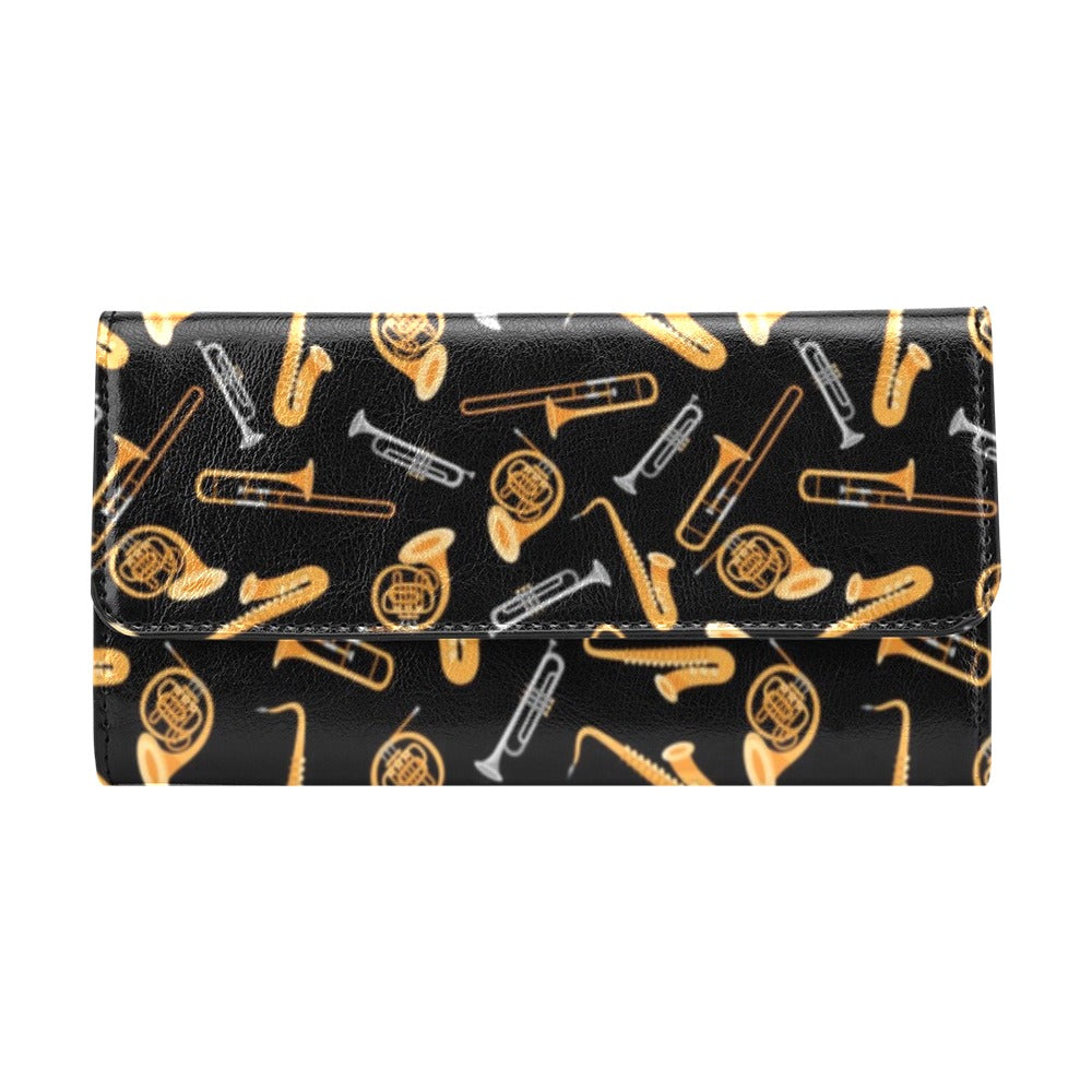 Saxophone Print Design LKS403 Women's Trifold Wallet