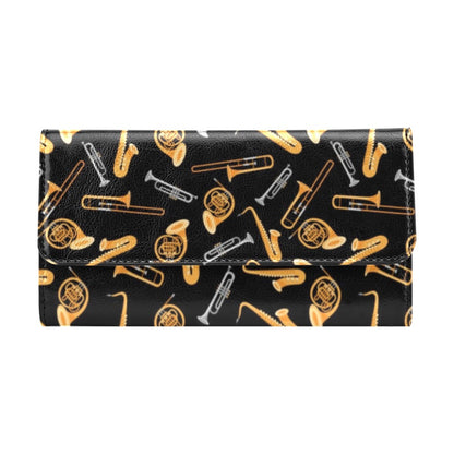 Saxophone Print Design LKS403 Women's Trifold Wallet