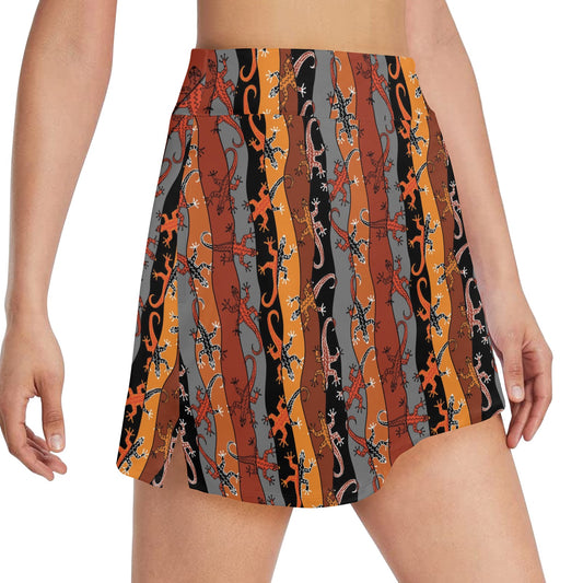 lizard Print Design LKS403 17" Golf & Pickleball Skort with Pockets